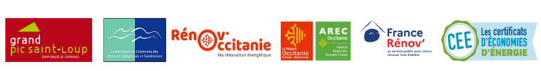 Bloc logos Rénov'Occitanie