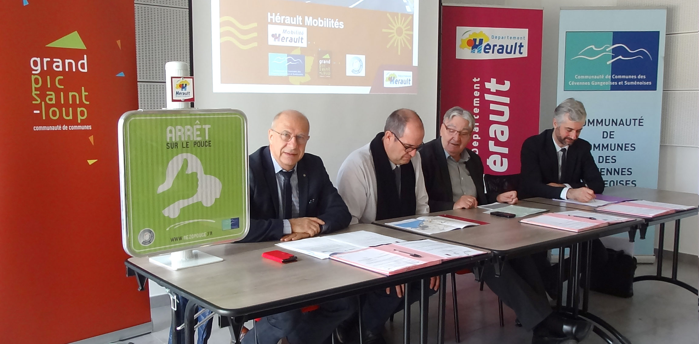 Signature de la convention Hérault Mobilités le 29 novembre 2019. Photo : Christophe Colrat
