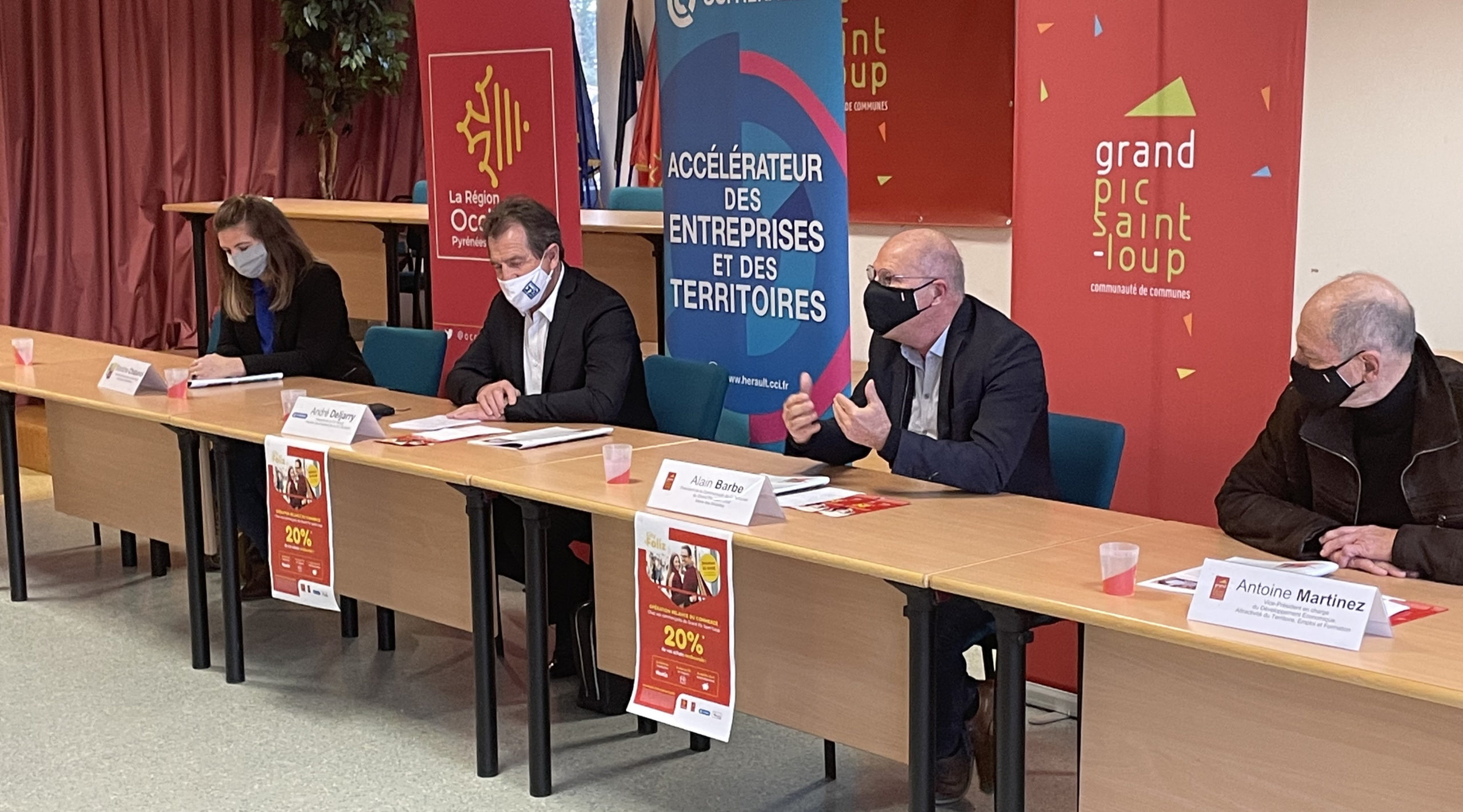 De g. à d. : Blandine Chabanol, André Deljarry, Alain Barbe, Antoine Martinez. Photo : CCGPSL