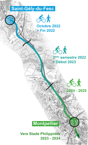 Détail des phases d'aménagement 2022-2025
