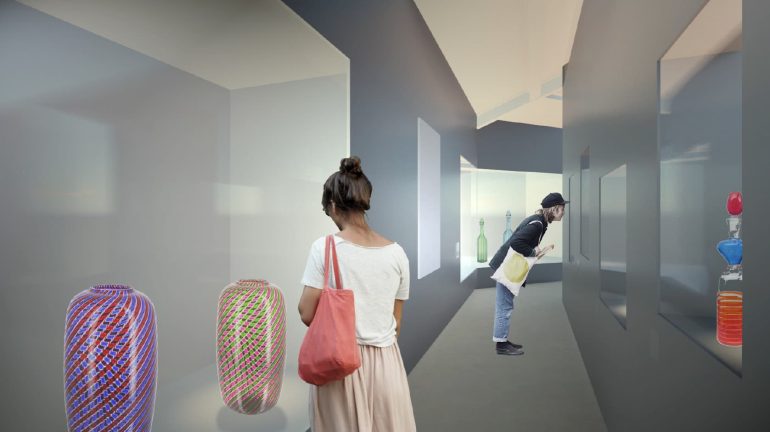 Projection des espaces consacrés aux expositions temporaires
