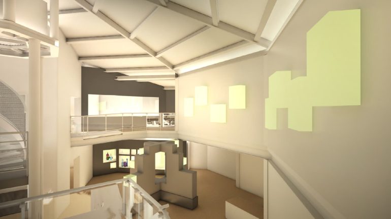 Projection du hall rénové